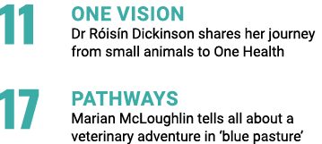 11 One vision Dr Róisín Dickinson shares her journey from small animals to One Health 17 PATHWAYS Marian McLoughlin t   