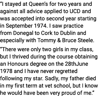  I stayed at Queen s for two years and against all advice applied to UCD and was accepted into second year starting i   