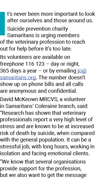 It s never been more important to look after ourselves and those around us  Suicide prevention charity Samaritans is    