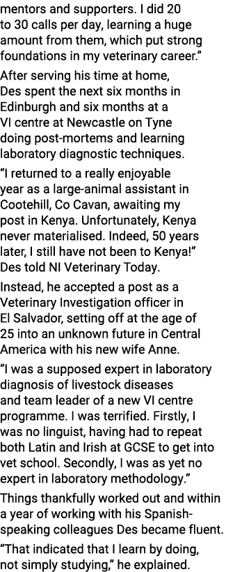 mentors and supporters  I did 20 to 30 calls per day, learning a huge amount from them, which put strong foundations    