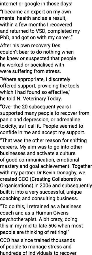 internet or google in those days   I became an expert on my own mental health and as a result, within a few months I    