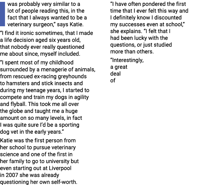 I was probably very similar to a lot of people reading this, in the fact that I always wanted to be a veterinary surg   