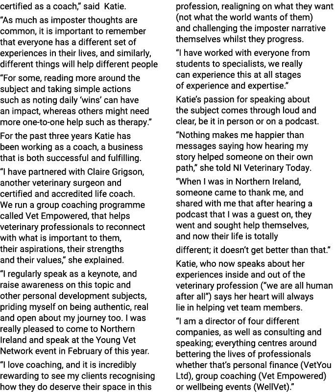certified as a coach,  said Katie   As much as imposter thoughts are common, it is important to remember that everyon   