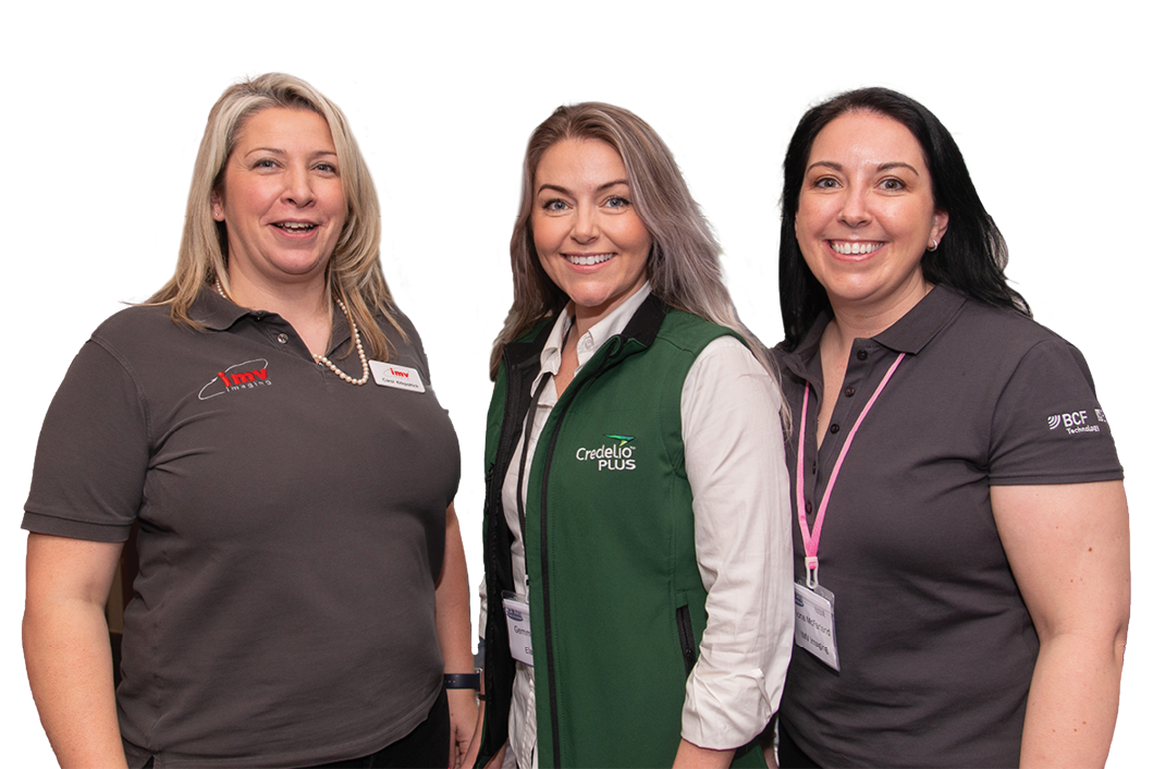 Carol Kirkpatrick, IMV; Gemma Vance, Elanco; and Fiona McFarland, IMV 