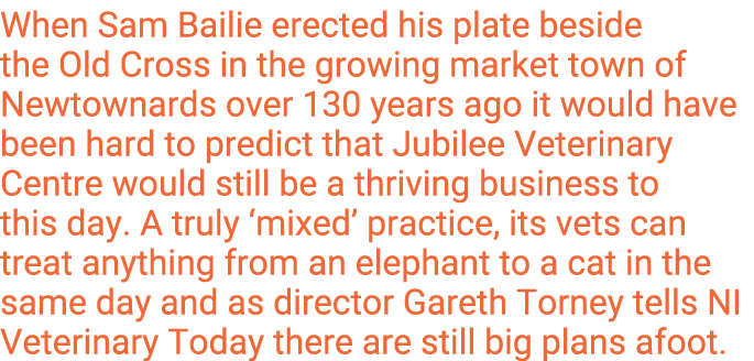 When Sam Bailie erected his plate beside the Old Cross in the growing market town of Newtownards over 130 years ago i   