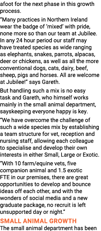 afoot for the next phase in this growth process   Many practices in Northern Ireland wear the badge of  mixed  with p   