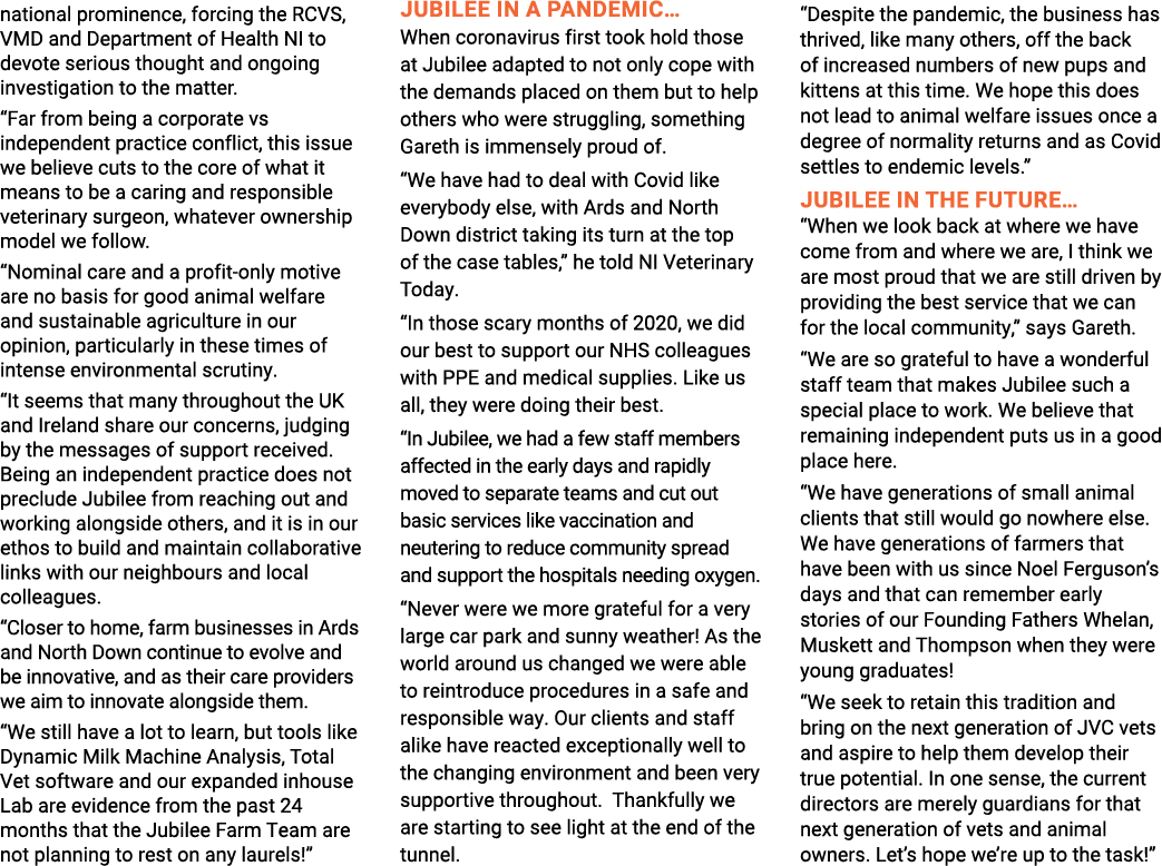 national prominence, forcing the RCVS, VMD and Department of Health NI to devote serious thought and ongoing investig   