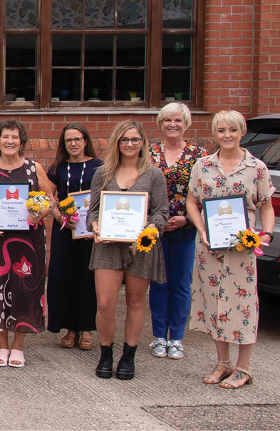 Finalists and winners with Agria Head of Vet Channel; AVSPNI President Shane Murray; Louise Taylor, Regional Organiser BVNA;  and Susie Hill Agria Business Development Manger NI 