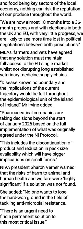and food being key sectors of the local economy, nothing can risk the reputation of our produce throughout the world....