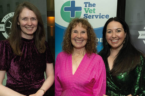 Sharon Verner, President NIVA and BVA NI Branch; Liz Mullineaux, BVA JVP and British wildlife veterinary surgeon; and Fiona McFarland, NIVA and BVA.