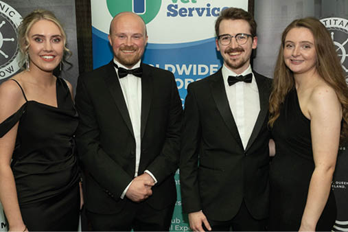 Hannah Richmond, Ed Taylor, Jordan Orr and Rachael Orr, with The Vet Service.