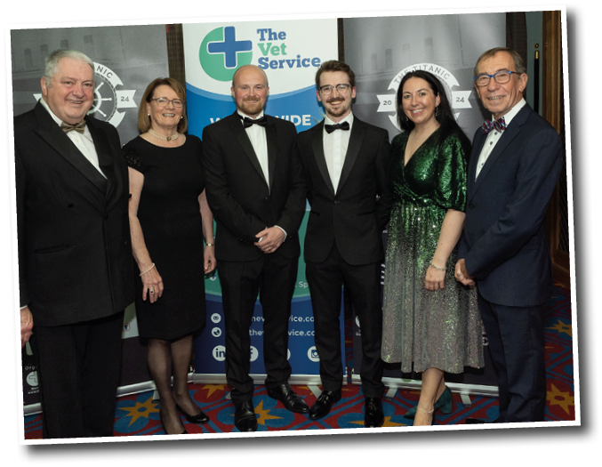 John Hill, and Pat Hart, Vet Support; Ed Taylor and Jordan Orr, The Vet Service; and Fiona McFarland and David McKeown, Vet Support.