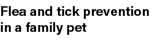 Flea and tick prevention in a family pet