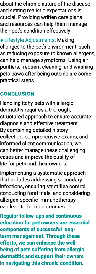 about the chronic nature of the disease and setting realistic expectations is crucial. Providing written care plans a...