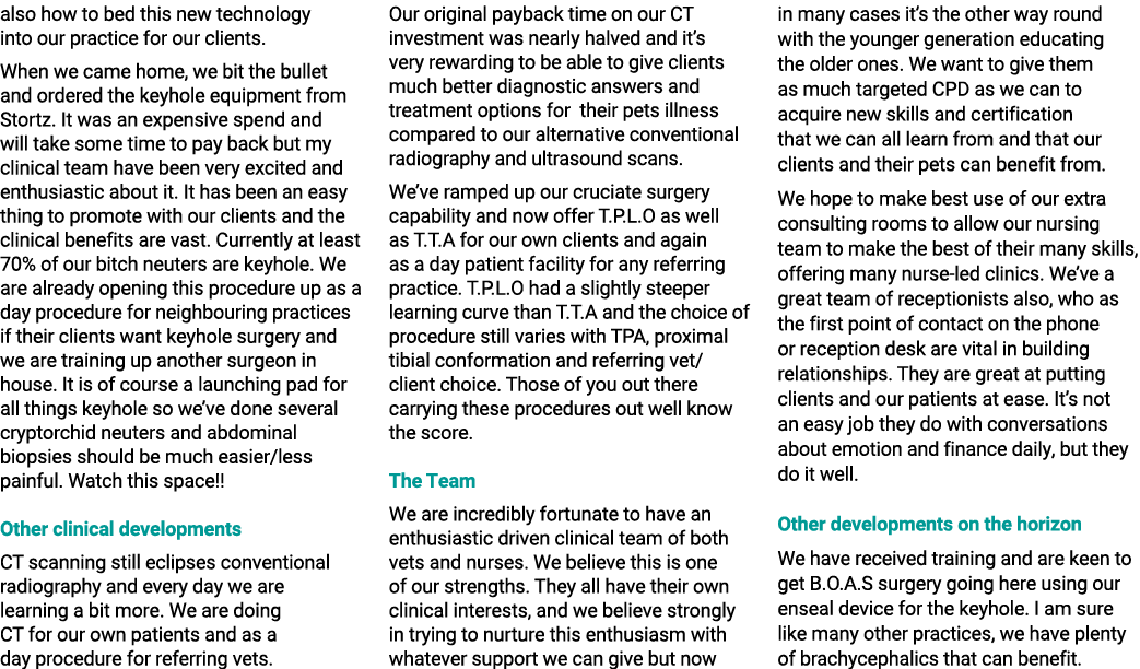 also how to bed this new technology into our practice for our clients. When we came home, we bit the bullet and order...