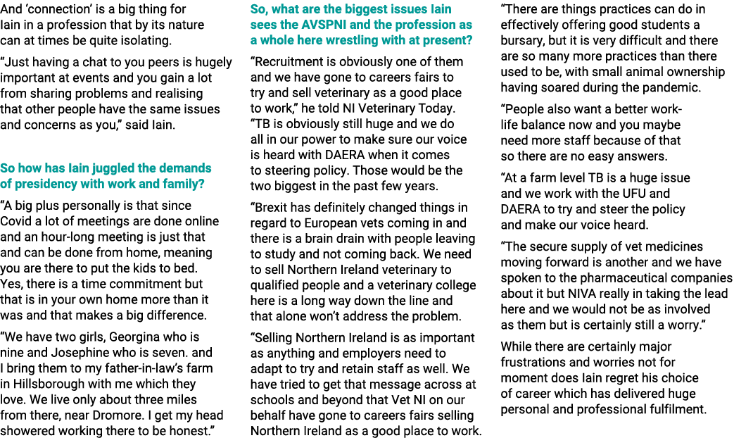 And ‘connection’ is a big thing for Iain in a profession that by its nature can at times be quite isolating. “Just ha...