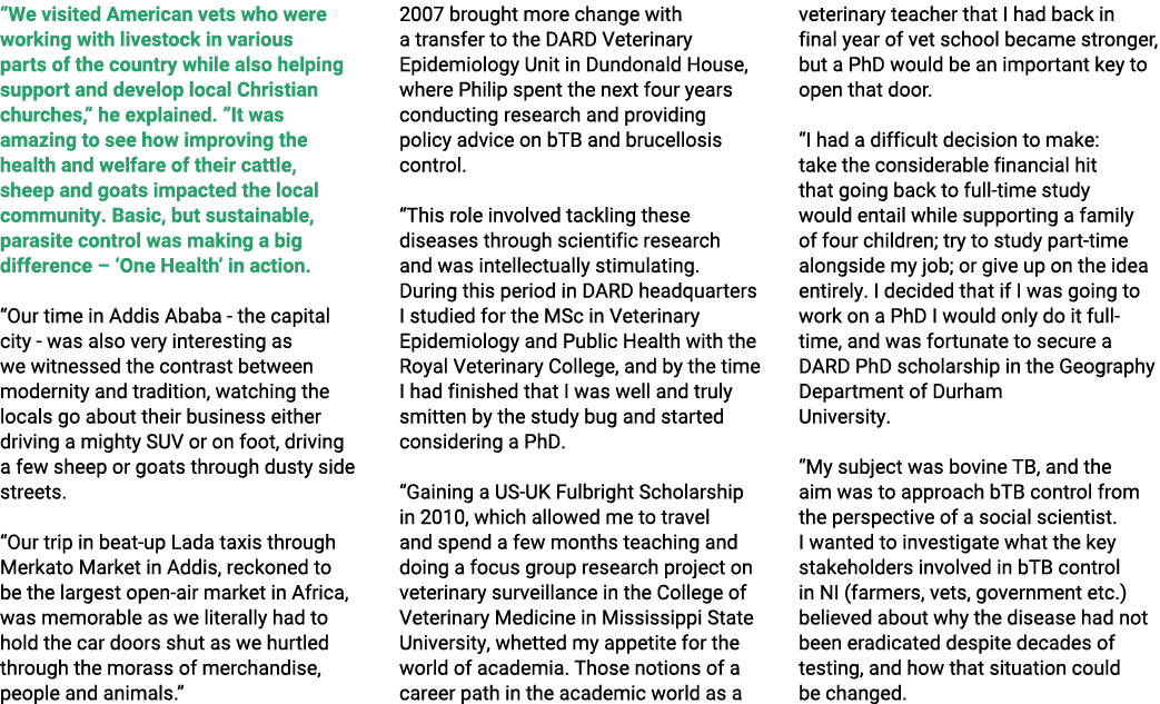 “We visited American vets who were working with livestock in various parts of the country while also helping support ...