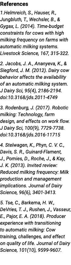 References 1.Helmreich, S., Hauser, R., Jungbluth, T., Wechsler, B., & Gygax, L. (2014). Time budget constraints for ...