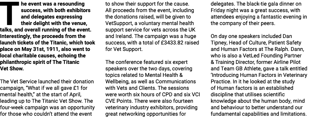 T he event was a resounding success, with both exhibitors and delegates expressing their delight with the venue, talk...