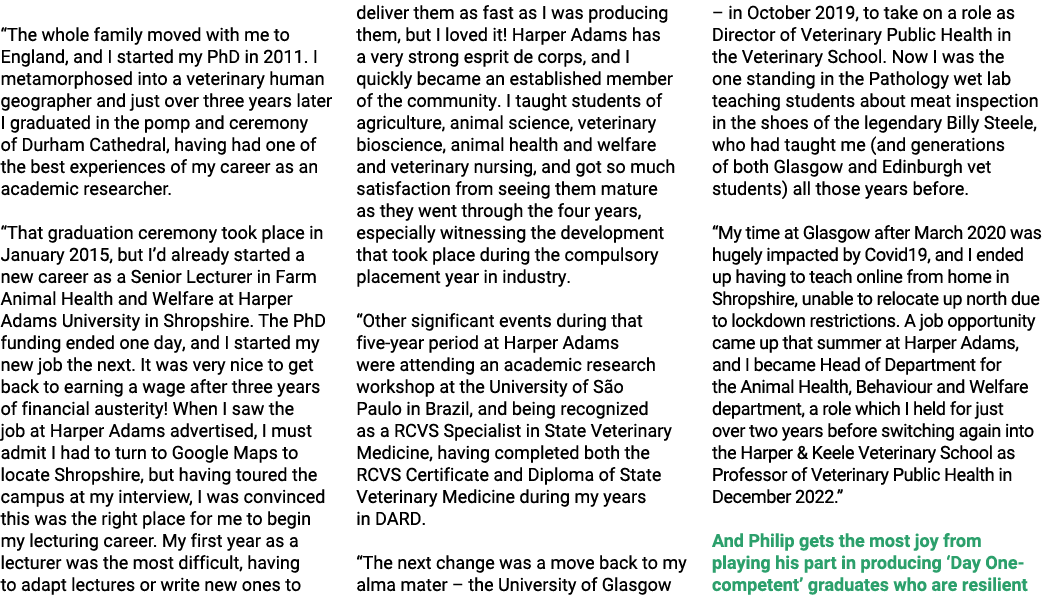  “The whole family moved with me to England, and I started my PhD in 2011. I metamorphosed into a veterinary human ge...