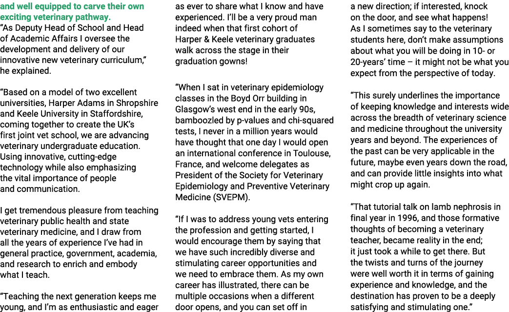 and well equipped to carve their own exciting veterinary pathway. “As Deputy Head of School and Head of Academic Affa...