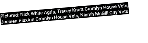 Pictured: Nick White Agria, Tracey Knott Cromlyn House Vets, Joeleen Plaxton Cromlyn House Vets, Niamh McGill,City Vets 