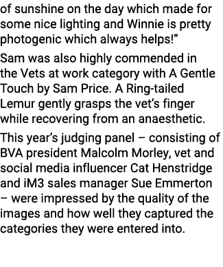 of sunshine on the day which made for some nice lighting and Winnie is pretty photogenic which always helps!” Sam was...