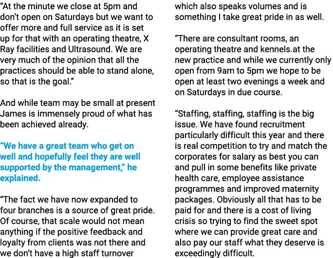 “At the minute we close at 5pm and don’t open on Saturdays but we want to offer more and full service as it is set up...