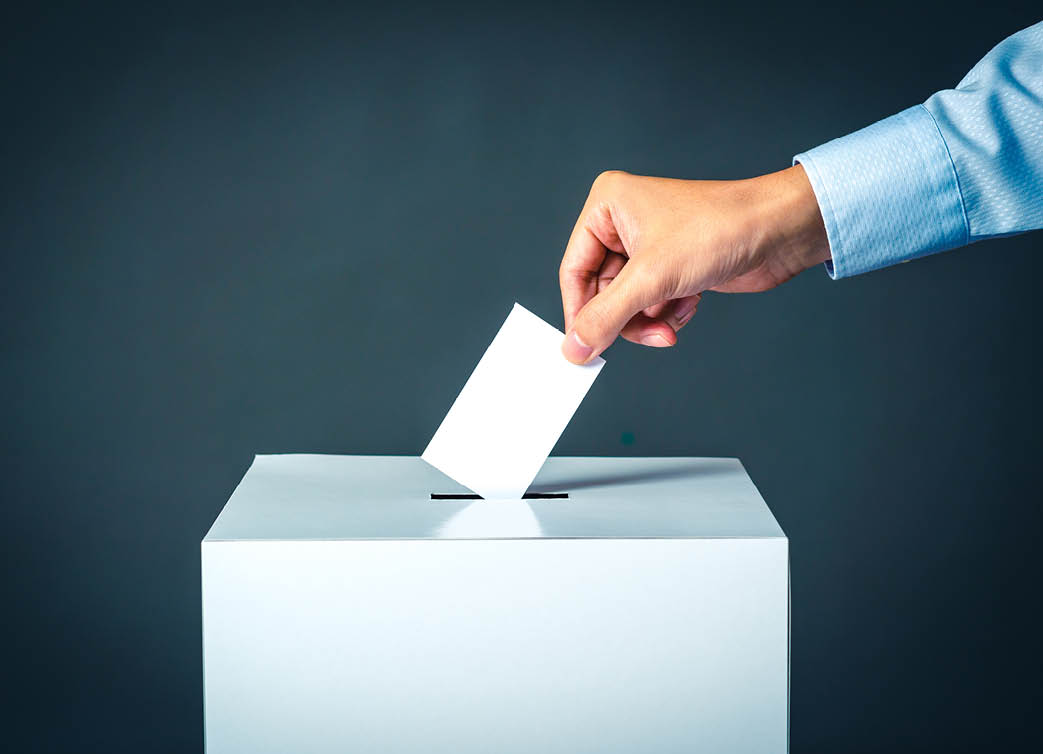 Voting box and election image