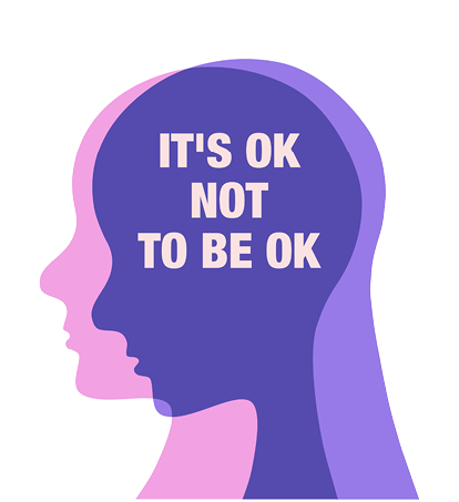 It's ok not to be ok  Motivational Posters quote abstract concept illustration  mental health inspiration  Vector  