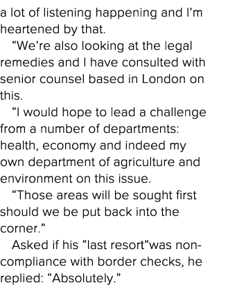 a lot of listening happening and I m heartened by that   We re also looking at the legal remedies and I have consulte   