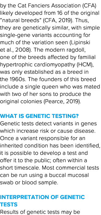 by the Cat Fanciers Association (CFA) likely developed from 16 of the original  natural breeds  (CFA, 2019)  Thus, th   