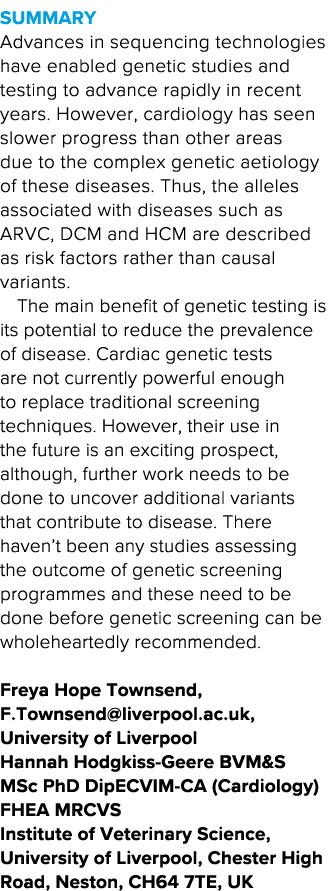 SUMMARY Advances in sequencing technologies have enabled genetic studies and testing to advance rapidly in recent yea   