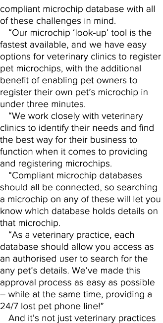 compliant microchip database with all of these challenges in mind   Our microchip  look-up  tool is the fastest avail   