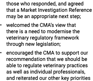 those who responded, and agreed that a Market Investigation Reference may be an appropriate next step; • welcomed the...