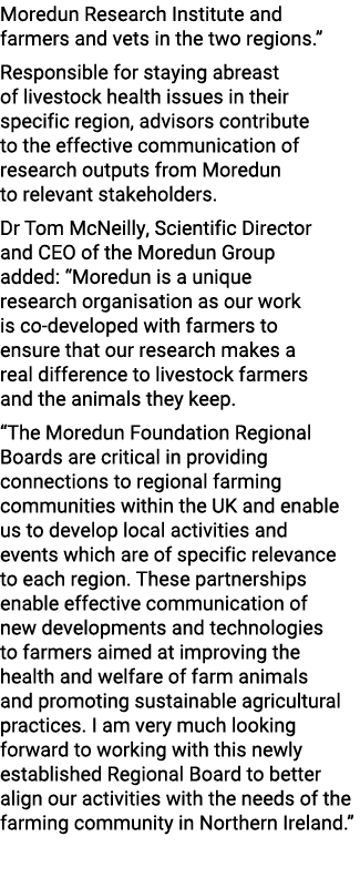 Moredun Research Institute and farmers and vets in the two regions.” Responsible for staying abreast of livestock hea...