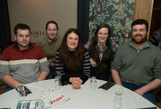 Ramiro Soares, Parklands; Alise Callaghan, Mossvet; Sedona Megarity, Clanrye Vets; Michelle Skillen, Mossvet; and Jason Megarity, Mourne Vets.