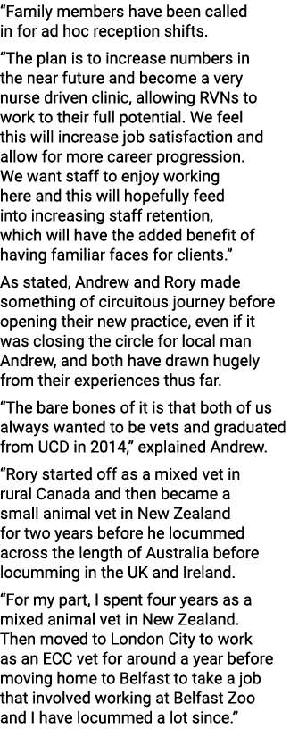“Family members have been called in for ad hoc reception shifts. “The plan is to increase numbers in the near future ...