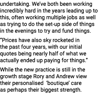 undertaking. We’ve both been working incredibly hard in the years leading up to this, often working multiple jobs as ...