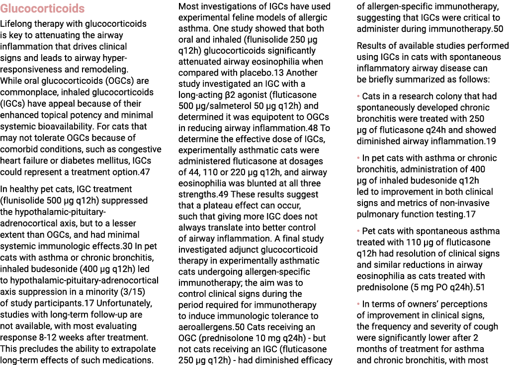 Glucocorticoids Lifelong therapy with glucocorticoids is key to attenuating the airway inflammation that drives clini...