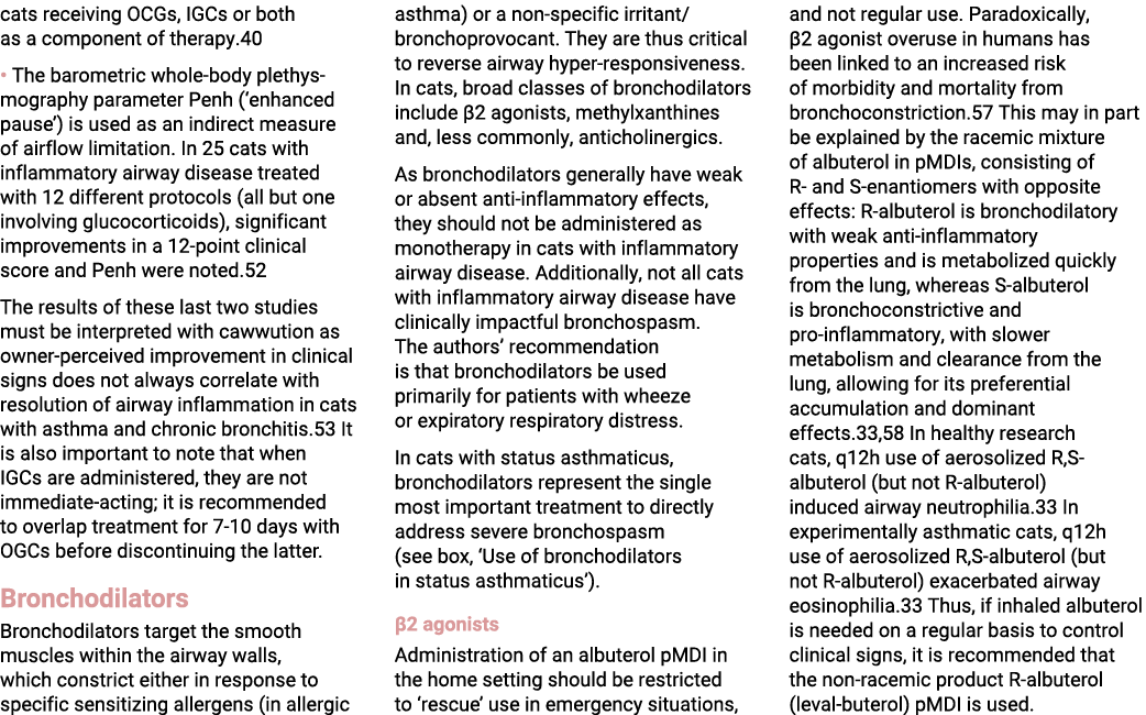 cats receiving OCGs, IGCs or both as a component of therapy.40 • The barometric whole body plethys mography parameter...