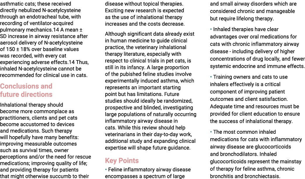 asthmatic cats; these received directly nebulized N acetylcysteine through an endotracheal tube, with recording of ve...