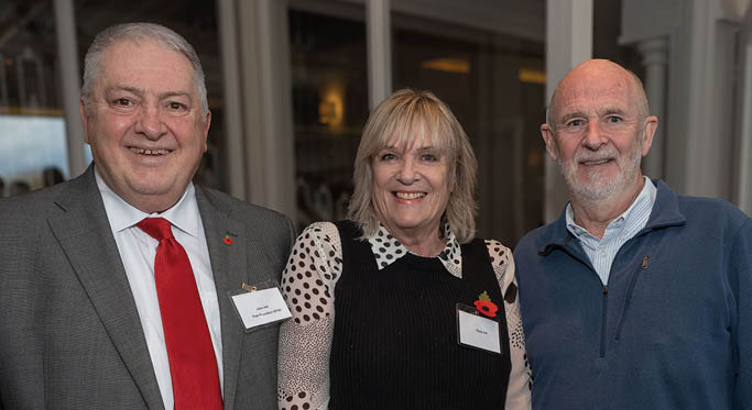 John Hill, Past President SPVS; Susie Hill, Agria; and retired vet Charlie Harte.