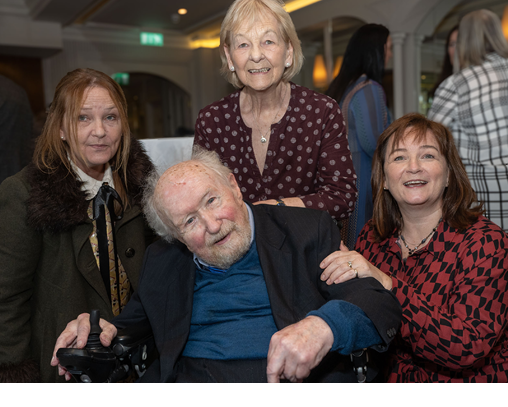 Special guest Des Thompson with wife and daughters: Lesley Thompson, Rosalie Thompson and Helen Hart.