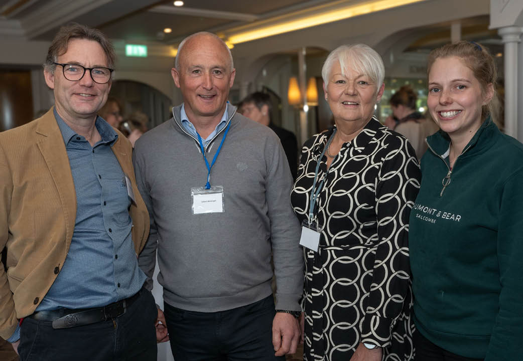 Gregory Dunlop, Earlswood Vets; Gilbert McKnight; Brenda Courtney, NI Veterinary Today; and Glenda Ward of Lisburn Vet Clinic.