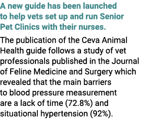A new guide has been launched to help vets set up and run Senior Pet Clinics with their nurses. The publication of th...
