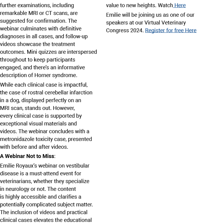 further examinations, including remarkable MRI or CT scans, are suggested for confirmation. The webinar culminates wi...