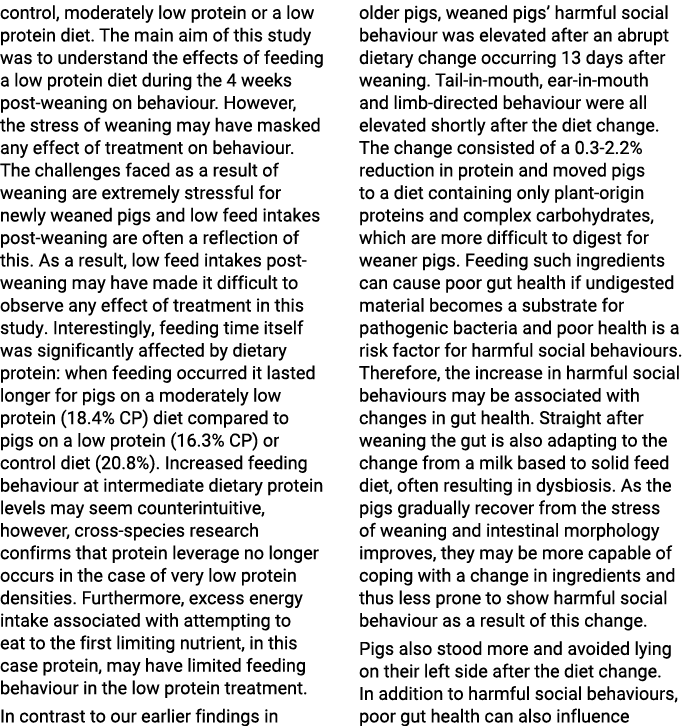 control, moderately low protein or a low protein diet. The main aim of this study was to understand the effects of fe...