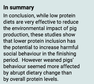 In summary In conclusion, while low protein diets are very effective to reduce the environmental impact of pig produc...