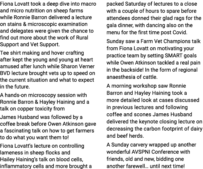 Fiona Lovatt took a deep dive into macro and micro nutrition on sheep farms while Ronnie Barron delivered a lecture o...